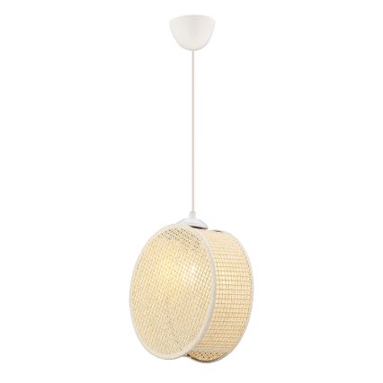 Závesný luster na lane DRUM 1xE27/60W/230V krémový