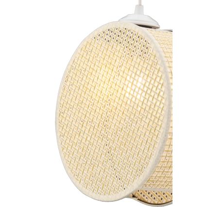 Závesný luster na lane DRUM 1xE27/60W/230V krémový