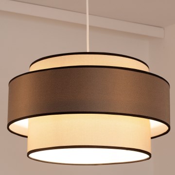 Závesný luster na lane GRACE 1×E27/60W/230V Ø 40 cm krémová/šedá