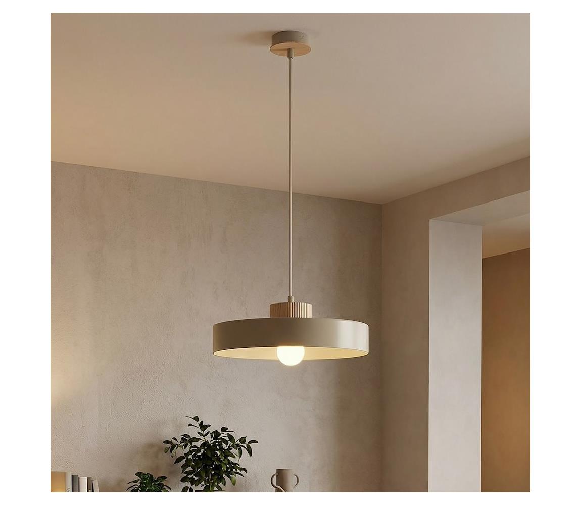 EMIBIG Závesný luster na lane KIVI 1xE27/15W/230V béžový 1668/1L