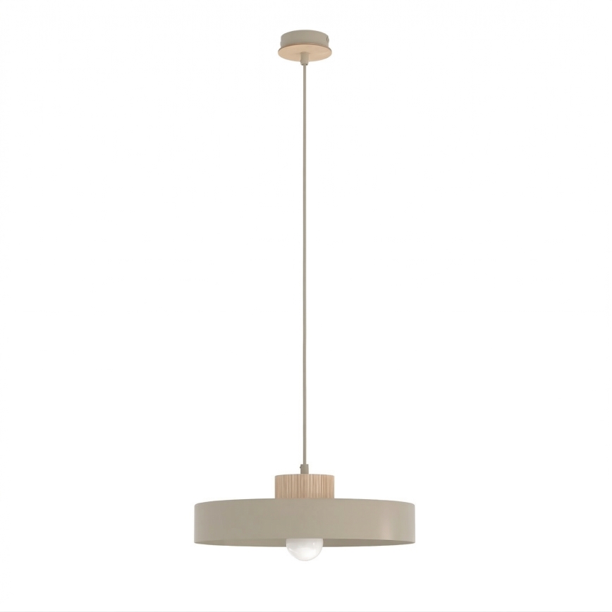 Závesný luster na lane KIVI 1xE27/15W/230V béžový