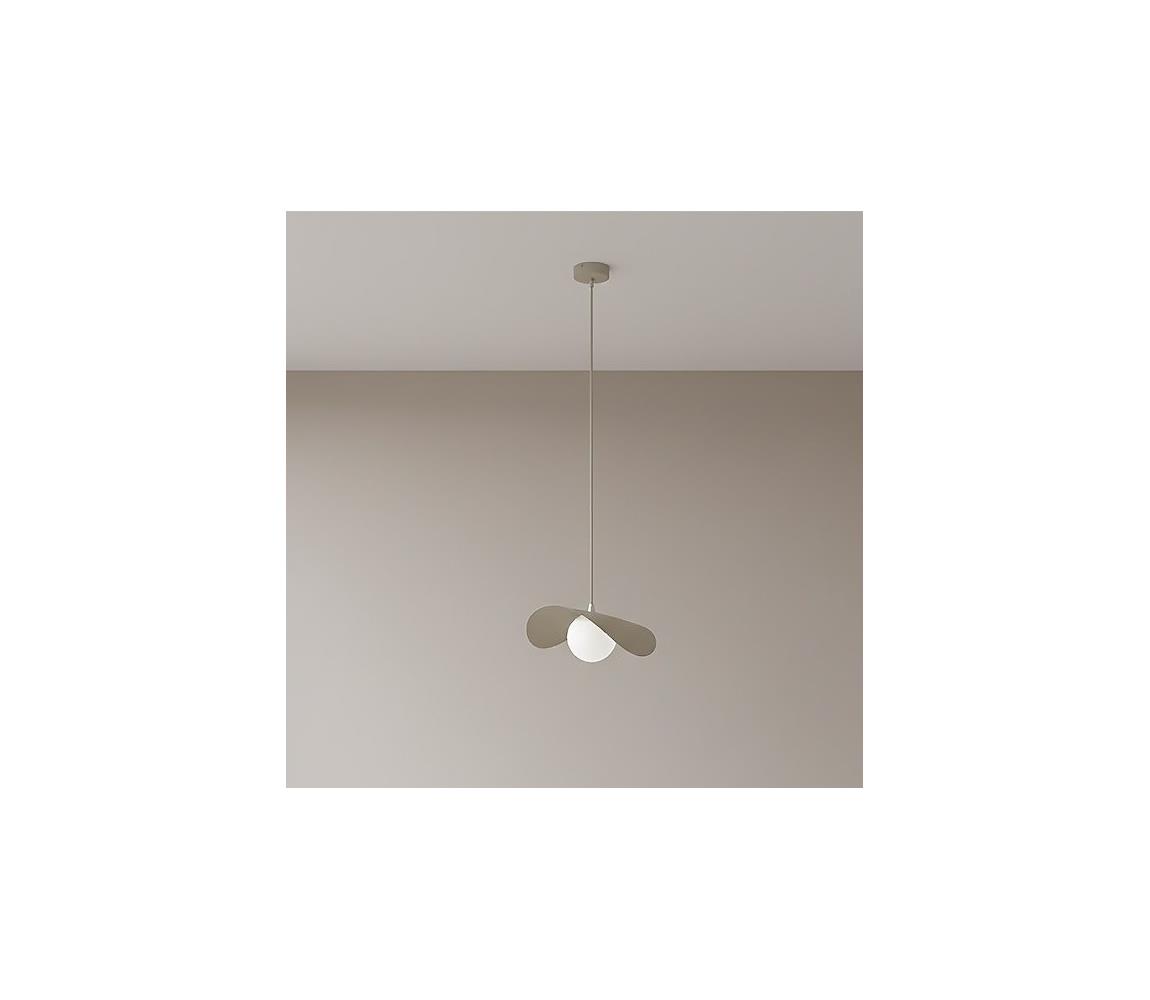 EMIBIG Závesný luster na lane RITUAL 1xG9/8W/230V béžový 1632/1M