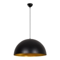 Závesný luster na lane SIVANI 1xE27/40W/230V pr. 60 cm čierna/medená