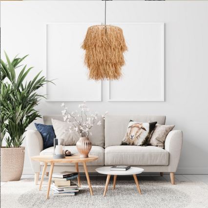 Závesný luster na lane TASSEL 1xE27/40W/230V rafia