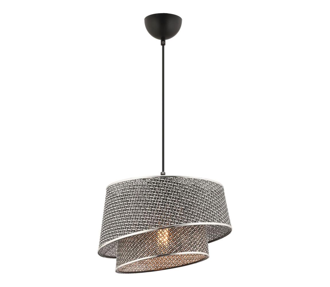 Závesný luster na lankách BARETTE 1xE27/60W/230V sivý/lesklý chróm 390FLH2490
