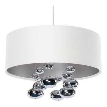 Závesný luster na lankách BUBBLE 1xE27/60W/230V, priemer 40 cm, biela