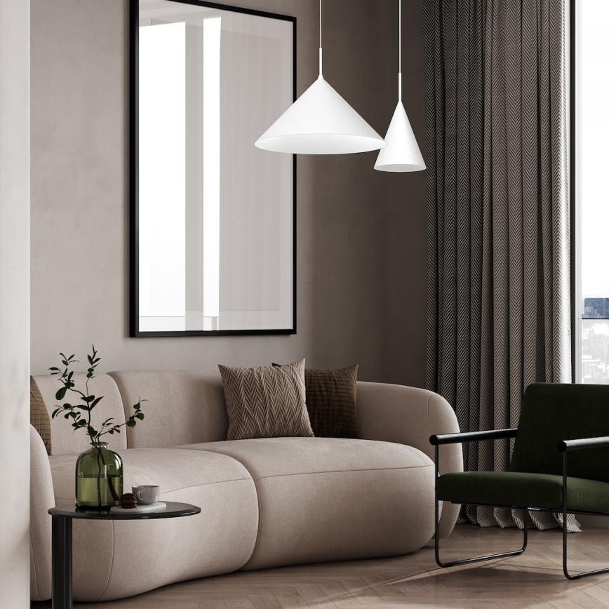 Závesný luster na lankách CAPITAL 1xGX53/15W/230V pr. 17 cm biely