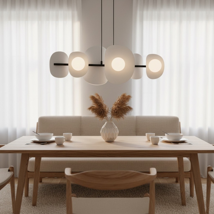 Závesný luster na lankách ELEMENTI 6xG9/8W/230V šedá