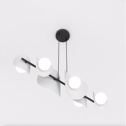 Závesný luster na lankách ELEMENTI 6xG9/8W/230V šedá