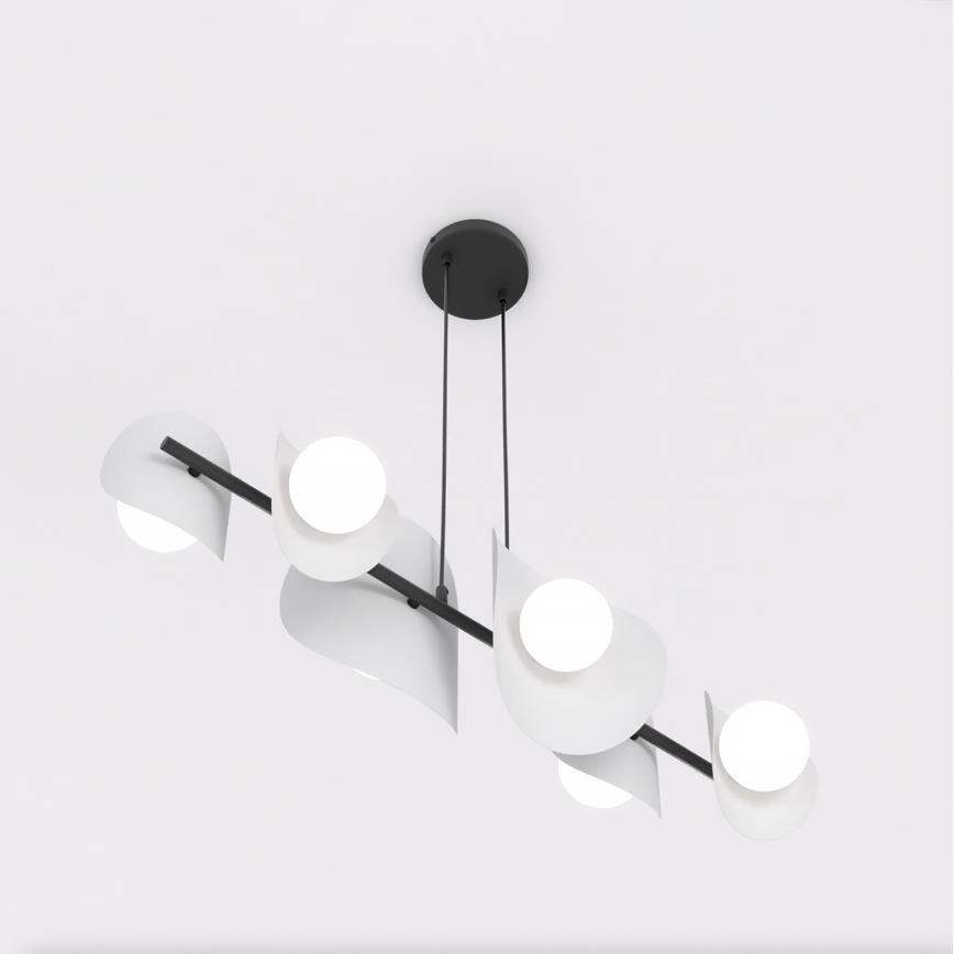 Závesný luster na lankách ELEMENTI 6xG9/8W/230V šedá