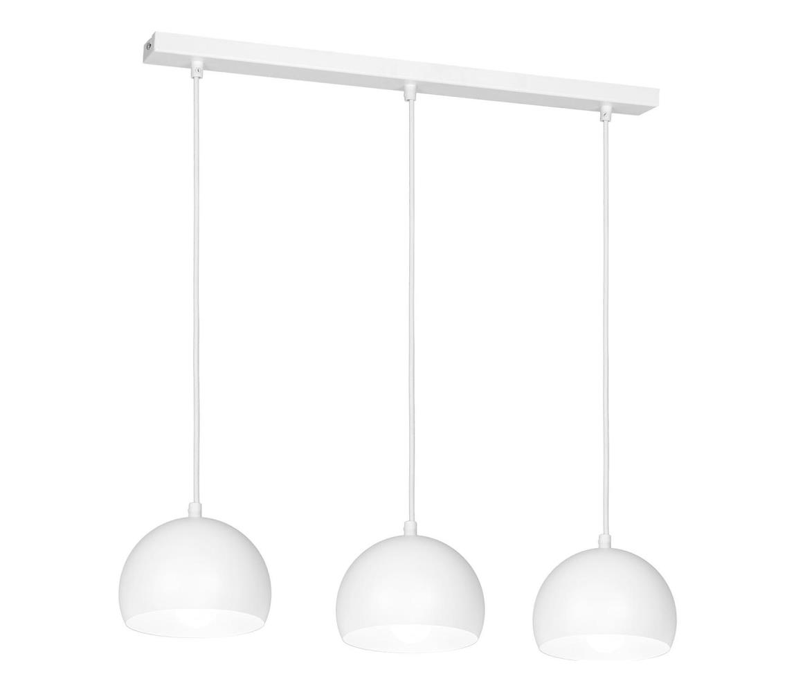 Závesný luster na lankách SOOL 3xE27/15W/230V biely 1212