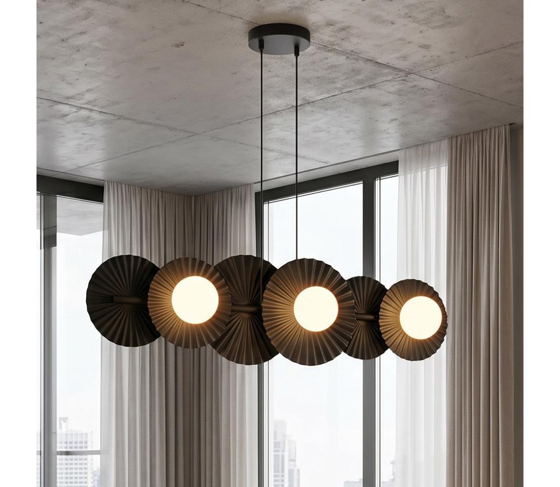 EMIBIG Závesný luster na lankách UMBRA 6xG9/8W/230V čierny 1726/6