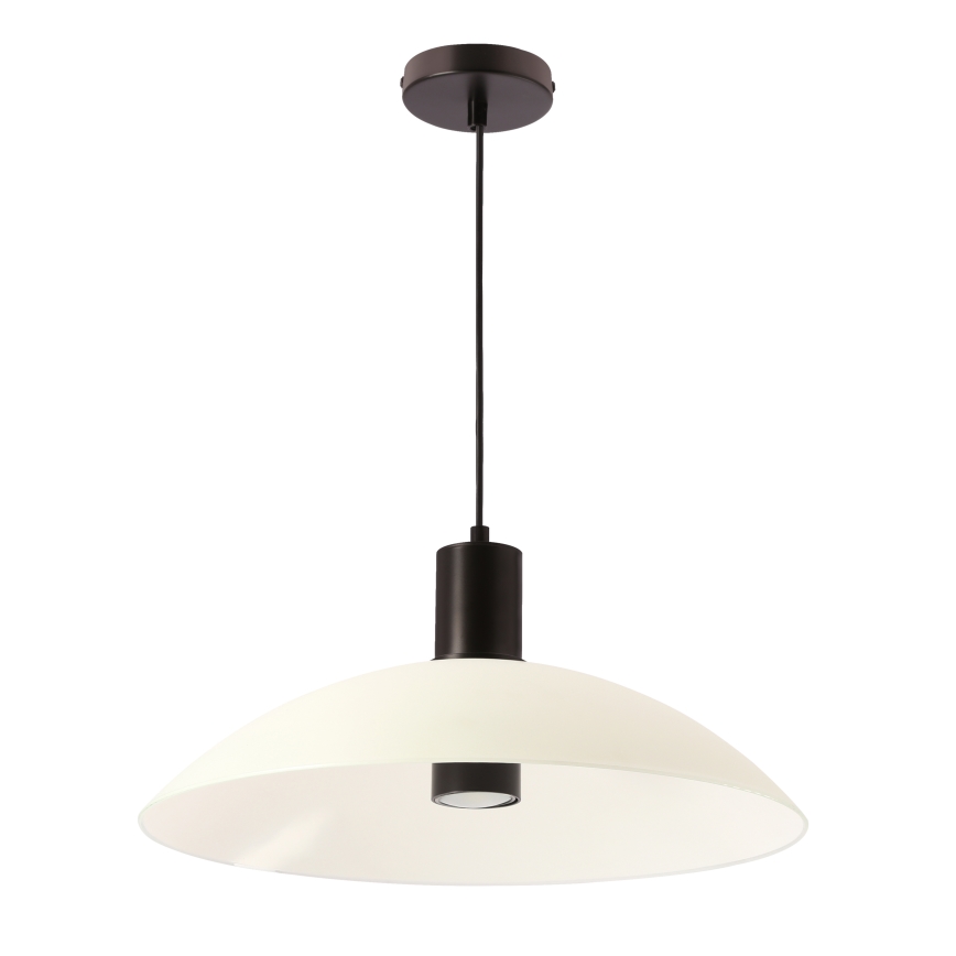 Závesný luster na lanko TEDIN 1xGU10/15W/230V biela/čierna