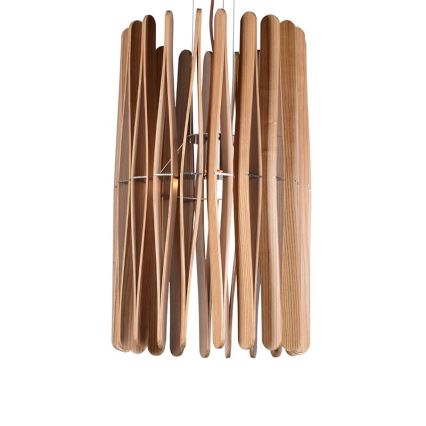 Závesný luster na lanku 1xE27/60W/230V pr. 38 cm masív/jaseň/kaučukovník