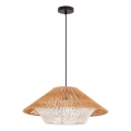 Závesný luster na lanku AFRICA 1xE27/40W/230V, priemer 50 cm, hnedá/krémová
