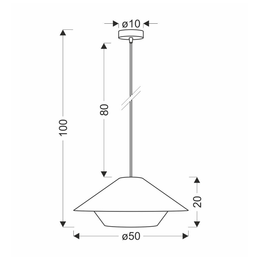 Závesný luster na lanku AFRICA 1xE27/40W/230V, priemer 50 cm, hnedá/krémová