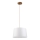 Závesný luster na lanku AIDA 1xE27/60W/230V pr. 35 cm dub/hnedá/biela
