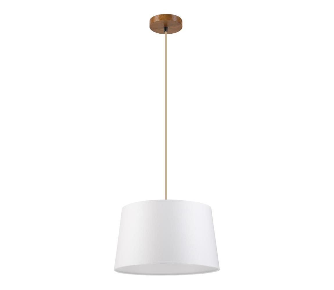 Závesný luster na lanku AIDA 1xE27/60W/230V pr. 35 cm dub/hnedá/biela LM-1.98/DĄB RUSTIK/350