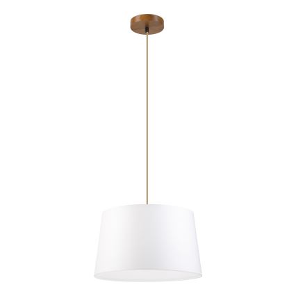 Závesný luster na lanku AIDA 1xE27/60W/230V pr. 35 cm dub/hnedá/biela