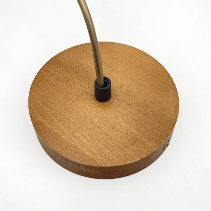 Závesný luster na lanku AIDA 1xE27/60W/230V pr. 35 cm dub/hnedá/biela