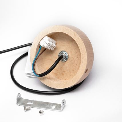 Závesný luster na lanku ALBA 1xE27/15W/230V, priemer 40 cm, čierna/hnedá