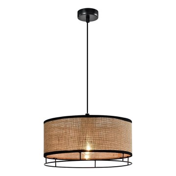 Závesný luster na lanku ARDI 1xE27/40W/230V hnedá/čierna