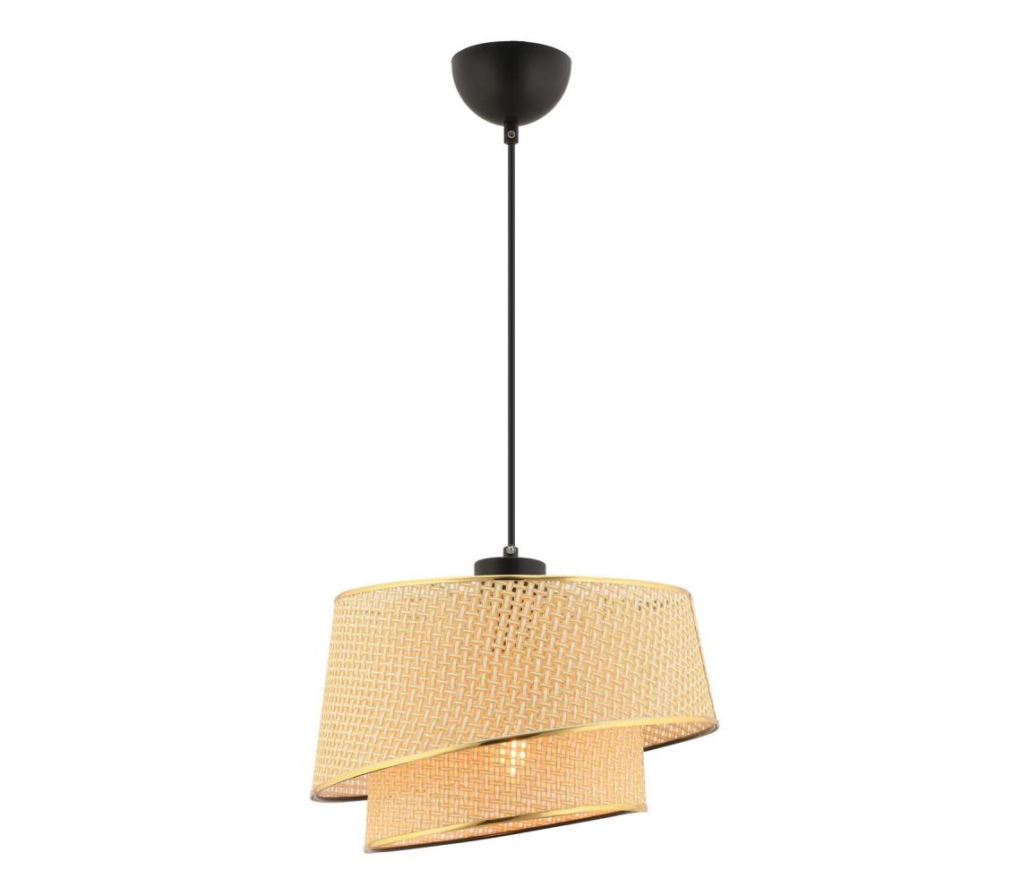 Závesný luster na lanku BARETTE 1xE27/60W/230V hnedá/zlatá 390FLH2487