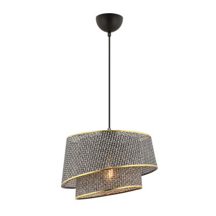 Závesný luster na lanku BARETTE 1xE27/60W/230V sivá/zlatá