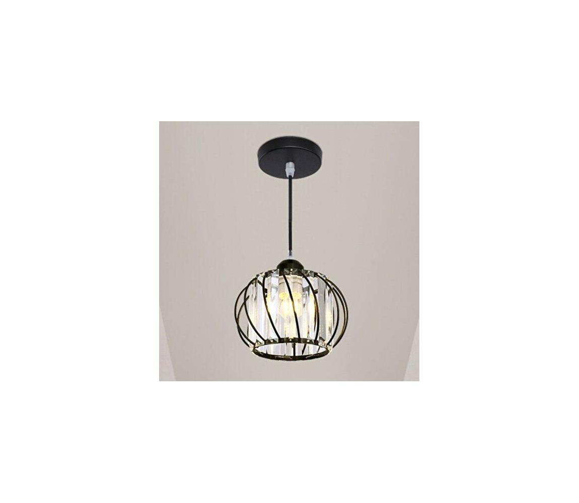 Závesný luster na lanku BELLA 1xE27/40W/230V čierny 295ONA1111