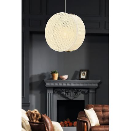 Závesný luster na lanku BIG DRUM 1xE27/60W/230V krémový