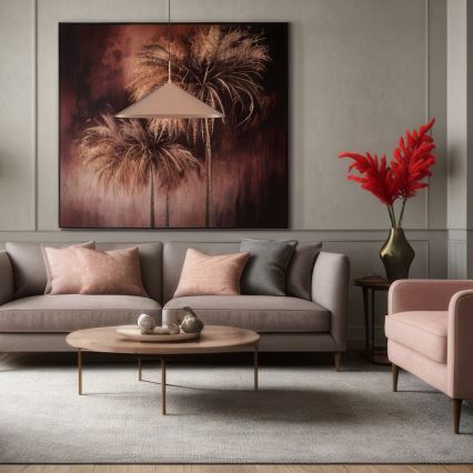 Závesný luster na lanku CAPITAL 1xGX53/15W/230V, priemer 60 cm, ružovo-zlatý