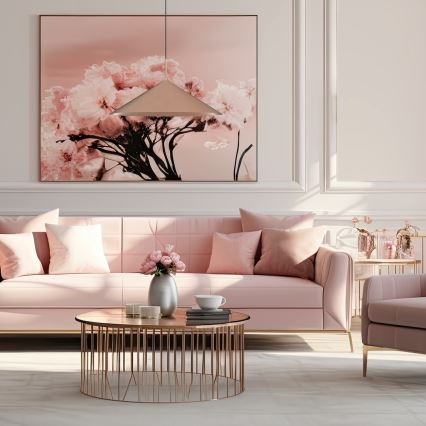 Závesný luster na lanku CAPITAL 1xGX53/15W/230V, priemer 60 cm, ružovo-zlatý