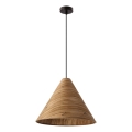 Závesný luster na lanku CONO 1xE27/40W/230V dubová dyha