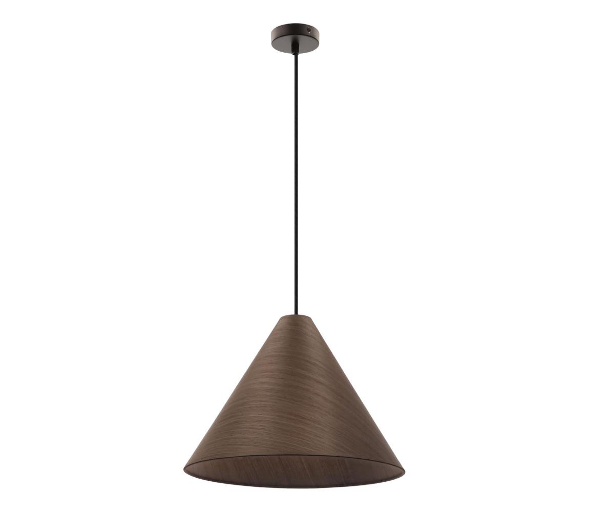 Závesný luster na lanku CONO 1xE27/40W/230V mahagónová dyha 31-37886