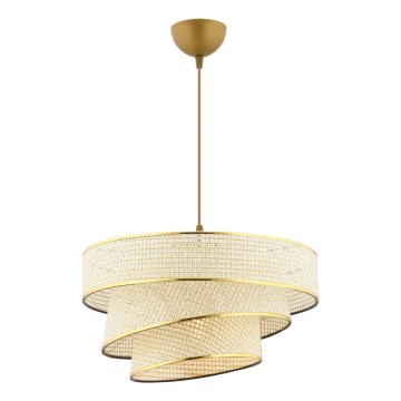 Závesný luster na lanku COUPER 1xE27/60W/230V krémová/zlatá