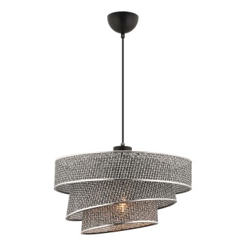 Závesný luster na lanku COUPER 1xE27/60W/230V sivá/lesklý chróm