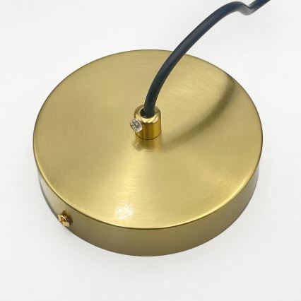 Závesný luster na lanku CRISTAL 1xE14/15W/230V mosadz/dymovo čierna