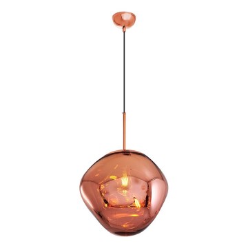 Závesný luster na lanku CRUMPLED 1xE27/24W/230V, priemer 36 cm, medený