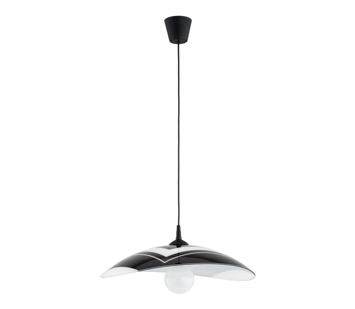 Závesný luster na lanku CZANI 1xE27/15W/230V čierny 61545