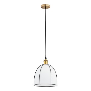 Závesný luster na lanku DAVE 1xE27/15W/230V zlatá/čierna