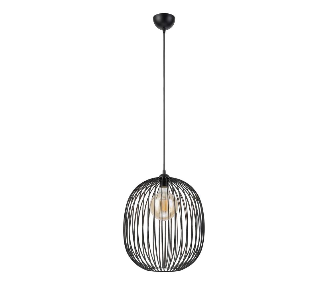 Závesný luster na lanku DESTELLO 1xE27/15W/230V pr. 32 cm čierny LM-1.324/CZARNY