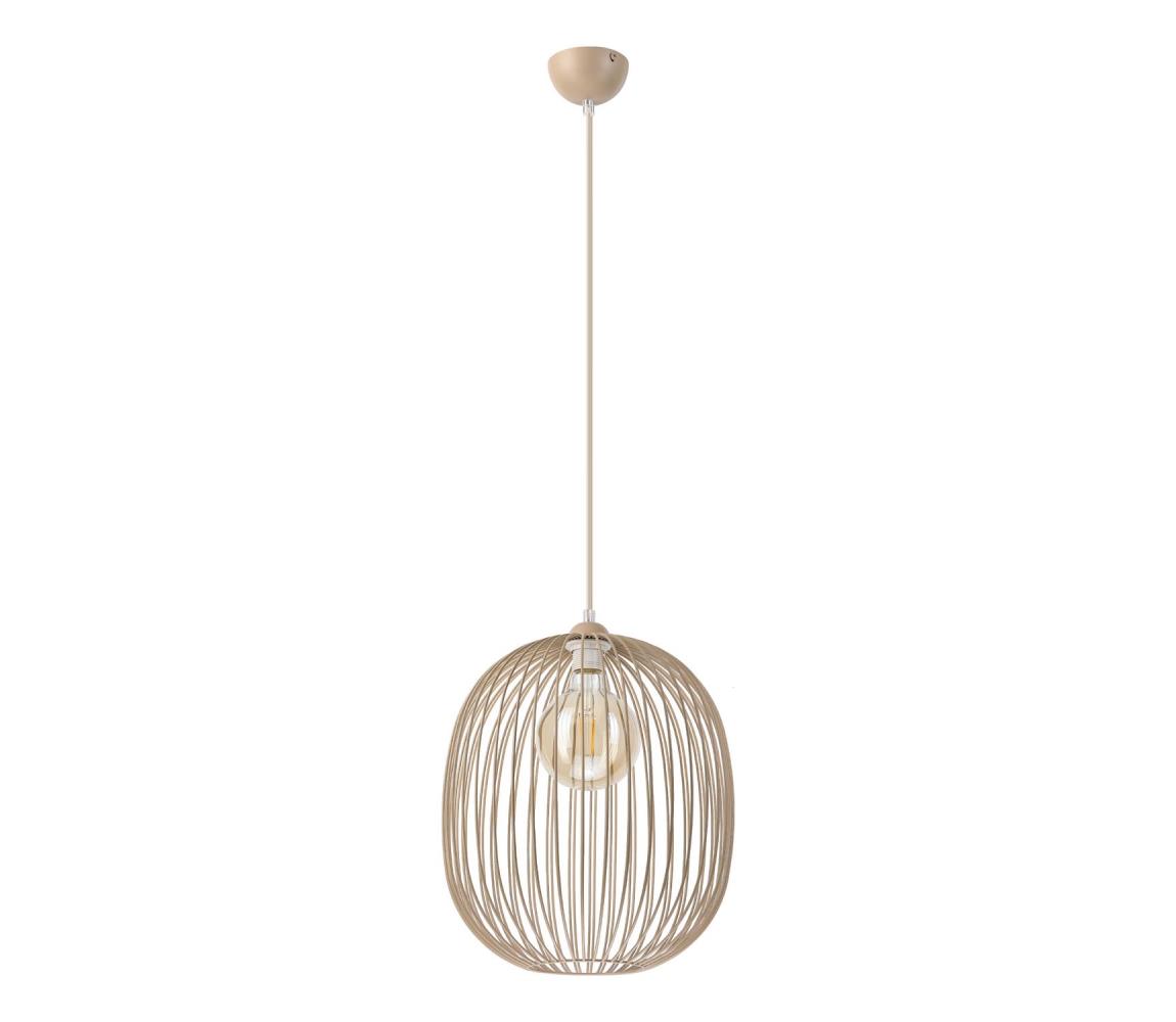 Závesný luster na lanku DESTELLO, 1xE27/15W/230V, priemer 33 cm, béžový LM-1.324/BEŻ