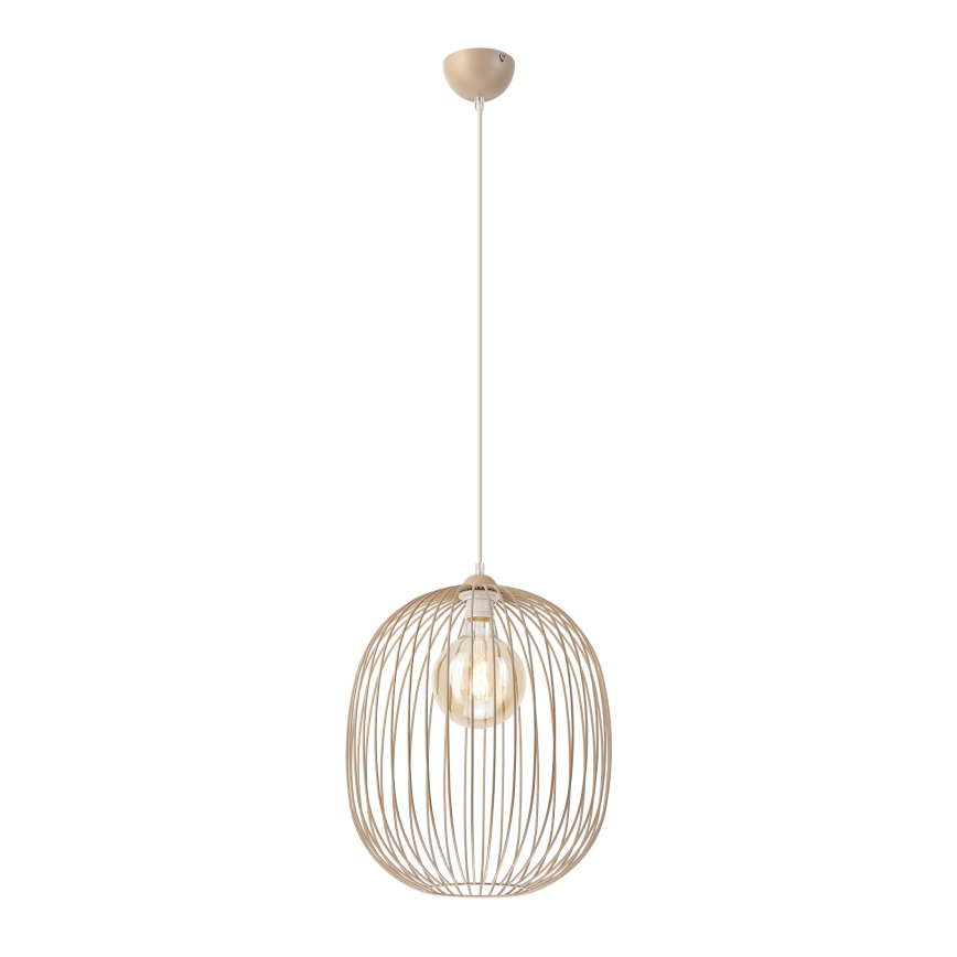 Závesný luster na lanku DESTELLO, 1xE27/15W/230V, priemer 33 cm, béžový