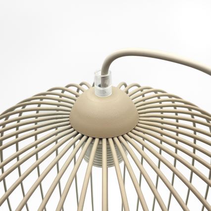 Závesný luster na lanku DESTELLO, 1xE27/15W/230V, priemer 33 cm, béžový