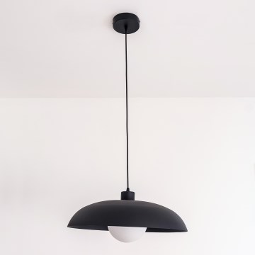 Závesný luster na lanku ECLIPSE 1xE27/15W/230V čierny
