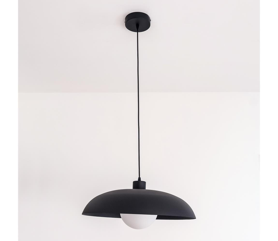 Závesný luster na lanku ECLIPSE 1xE27/15W/230V čierny W-KM 1810+8020/1 BK