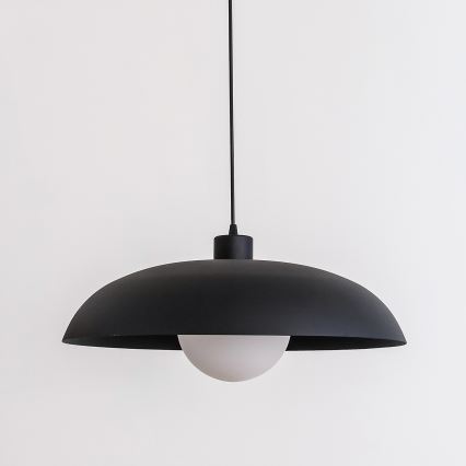 Závesný luster na lanku ECLIPSE 1xE27/15W/230V čierny