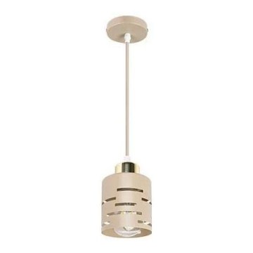 Závesný luster na lanku ELEN 1xE27/35W/230V béžová/zlatá