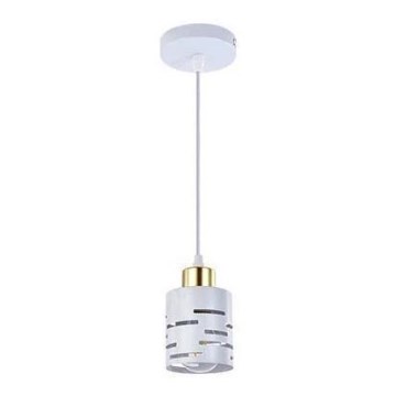 Závesný luster na lanku ELEN 1xE27/35W/230V biela/zlatá