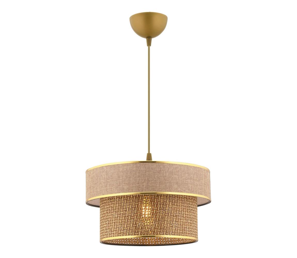 Závesný luster na lanku ERO 1xE27/60W/230V hnedý/zlatý 390FLH2531